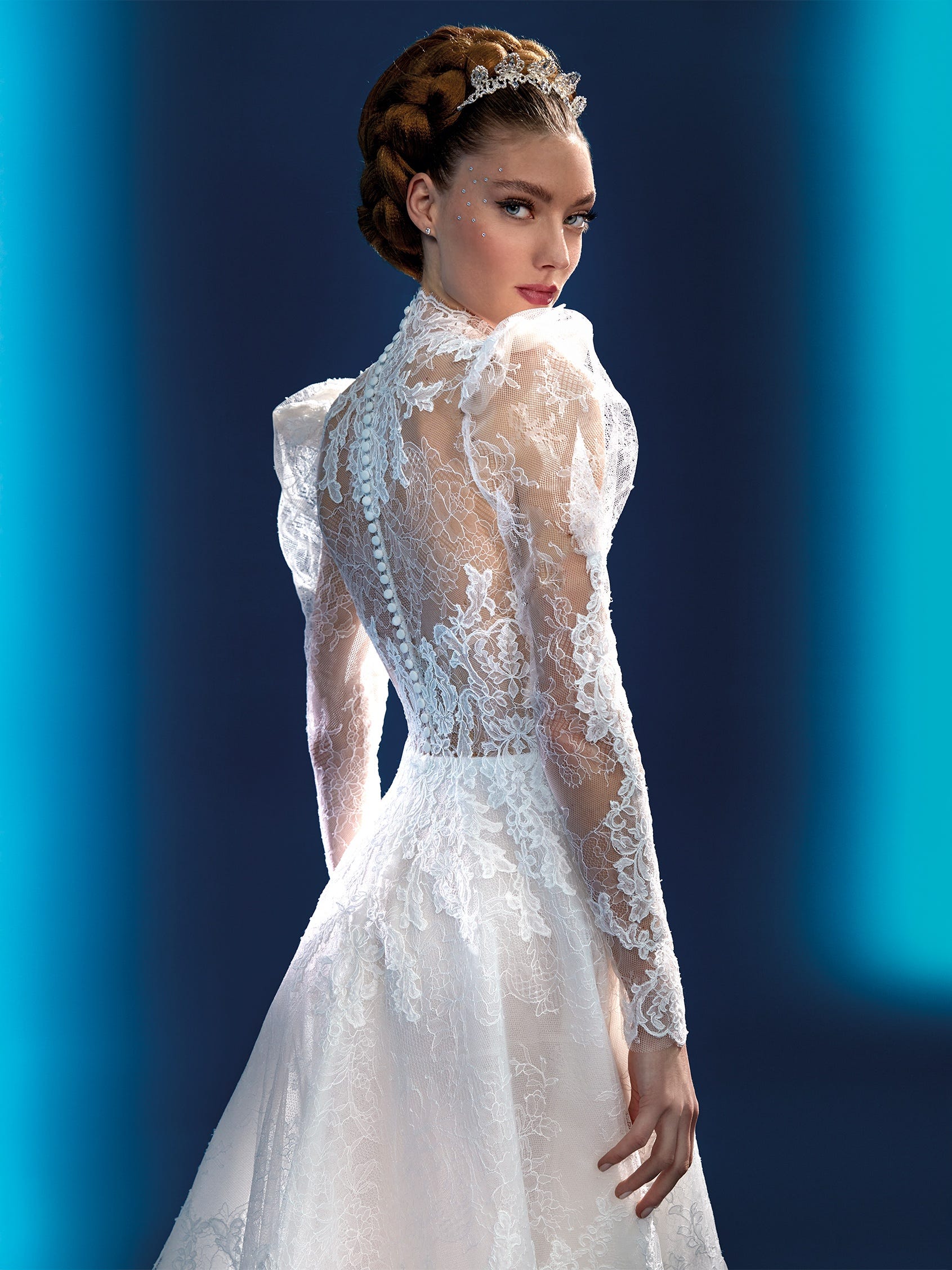 High Neck Wedding Dresses Mermaid Bridal Gowns Full Lace Sleeveless Sweep  Train | eBay